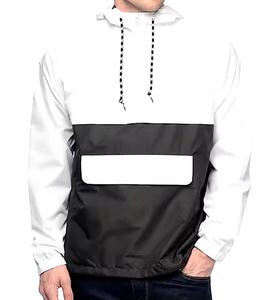 Chaqueta Cortavientos de Verano, Manga Larga, Negra y Blanca, Ligera y Elegante para Hombre, Personalizable, Resistente al Viento - Product Image 1