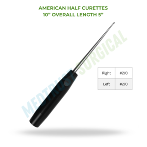 Curetas Americanas de 10 Pulgadas, Instrumento Neuroquirúrgico, Cureta Ósea para Cirugía de Columna Vertebral, Herramienta Quirúrgica - Product Image 2
