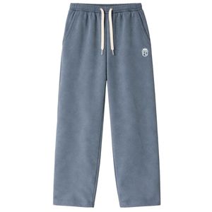 Heavyweight Washed Ribbed Tracksuit <b>Joggers</b> for Men Casual Cotton Streetwear Sweatpants with Drawstring Waist Fashion Activewear - Product Image 3