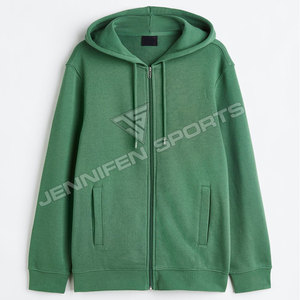 Sudaderas con Capucha Casuales de Invierno para Hombre, con Logotipo Personalizado, Gruesas, Oversize, con Hombros Caídos, Cierre de Cremallera, Transpirables y de Color Sólido - Product Image 1