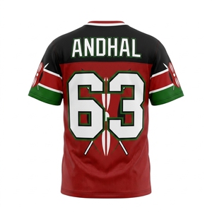 American Football Jersey Private Label Custom Branding Logo Premium Wholesale Short Sleeve Stretchable Mobility Customizable - Product Image 2