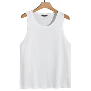 Camiseta sin Mangas Azul para Hombre, Cuello Redondo, Tejida, Color Sólido, Secado Rápido, Ropa Deportiva Informal, Diseño 2026 - Product Image 6