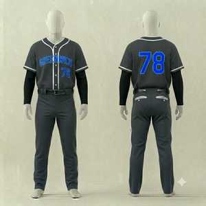 Greenwich <b>Baseball</b> Uniform Set Men's Jersey Pants Team 78 Number Screen Printed Polyester Mesh Breathable All Seasons Apparel - Product Image 1