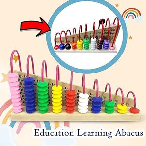 Abacus en bois double face FunBlast avec étagère de calcul, jouet éducatif précoce pour l'addition et la soustraction - Product Image 5