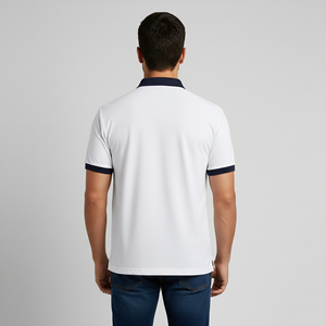 Chemises décontractées unies de haute qualité pour hommes, tricotées, bicolores, streetwear, avec logo brodé personnalisé, séchage rapide, respirantes, personnalisables - Product Image 2