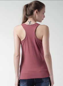 Débardeur rouge à imprimé ancre pour femme, col rond, style nautique, en jersey de coton, sans manches, tenue décontractée - Product Image 4