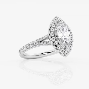 IGI Lab Grown Marquise Cut Diamond Vintage 14K Gold Anillo de regalo de compromiso de boda unisex - Product Image 4