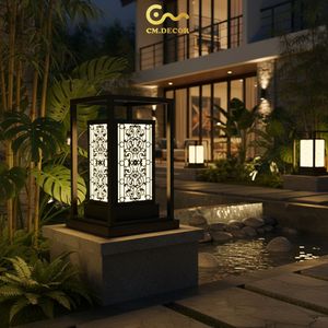 Applique murale extérieure carrée moderne, étanche, décorative, minimaliste, éclairage de jardin, acier inoxydable, AC 200V, E27, IP65, noir - Product Image 6