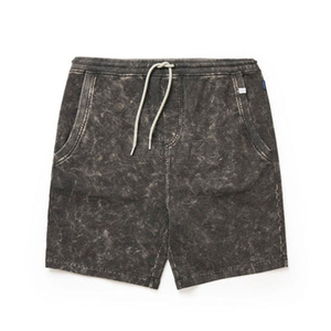 Pantalones Cortos Ligeros de Fábrica Estilo Streetwear con Efecto Desgastado por el Sol, Dobladillo Deshilachado, Felpa Francesa, Holgados y con Lavado Ácido para Hombre - Product Image 1