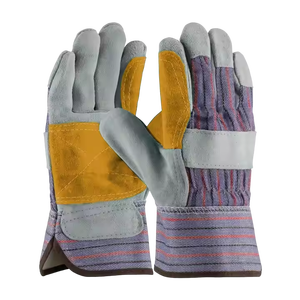 Gants de travail de sécurité en cuir de vachette pleine fleur à double paume, robustes, pour usage industriel, type Rigger canadien, pour la protection des mains - Product Image 4