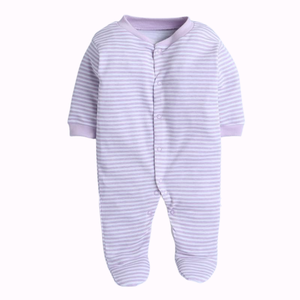 Fabricante de peleles transpirables para recién nacidos, proveedor de ropa de bebé de algodón suave, peleles de algodón lisos para bebé. - Product Image 4