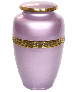 โกศโลหะเคลือบเงาสำหรับผู้ใหญ่ผู้ใหญ่ทำจากทองเหลืองขัดเงาสลักสีชมพูสำหรับงานศพสไตล์อเมริกัน/ยุโรป - Product Image 3