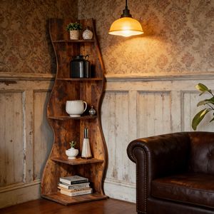 Modern <b>Corner</b> Wall <b>Bookshelf</b> Stylish and Contemporary Bookcase Design - Product Image 2