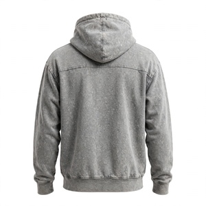 เสื้อฮู้ดดี้ผู้ชายผ้าฝ้ายเฟรนช์เทอร์รี่ 100% แบบซักแล้ว สีตามสั่ง ทรงปกติ แบบสวมหัว - Product Image 2