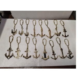 Solid Brass Luxury <b>Turtle</b> Anchor Keychain Nautical Marine Design Vintage Gold Finish Heavy Duty Key <b>Ring</b> - Product Image 1