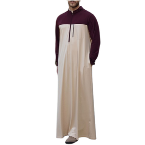 Nouvelle Robe Traditionnelle Musulmane Élégante pour Hommes, Style Marocain et Arabe de Dubaï, Kaftan Thobe Jubbah Islamique Longueur Ras du Sol - Product Image 4
