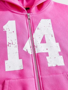 Sudadera con capucha de algodón 100% de alta calidad, con cremallera, estilo casual, con colores y diseños de logotipos personalizables, estampados y tallas a elección. - Product Image 3
