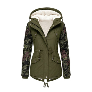 Parkas de Invierno para Mujer, de Alta Calidad, a la Moda, Transpirables, de Color Sólido, Cálidas, con Capucha, Forro de Lana, con OEM - Product Image 1