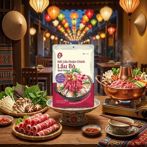Base para Sopa de Carne de Res para Hot Pot, 180g, Salsa de Condimento Completa |   Listo para Usar |   O'food |   Duración de Caducidad: 12 Meses |   Vietnam |   OEM y Venta al por Mayor - Product Image 1