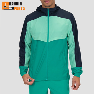 Conjunto Deportivo de Dos Piezas para Hombre, Chaqueta Cortavientos con Capucha y Pedrería, Pantalones Jogger, Material Impermeable de Poliéster/Nailon, Personalizable - Product Image 3