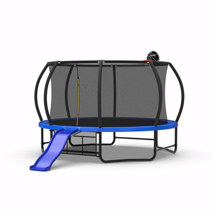 Scivolo da Esterno Blu con Trampolino: Divertimento Assicurato per Bambini! - Product Image 6