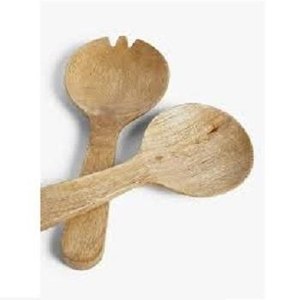 Wooden salad mixing spoon fork set eco friendly bamboo serving utensils for home kitchen dining and restaurants - Product Image 5