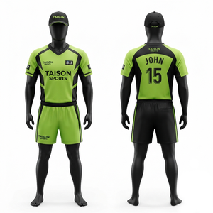 Premium 180 GSM Bird Eye Polyester Anti-Bacterial Breathable Short Sleeve <b>Table</b> <b>Tennis</b> Uniform Green Black Panel Custom Logo - Product Image 1