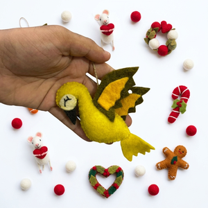 เครื่องประดับคริสต์มาสทำมือจากผ้าสักหลาดคุณภาพพรีเมียม เป็นมิตรกับสิ่งแวดล้อม ปรับแต่งสีและขนาดได้ตามต้องการ ผลิตจากโรงงาน สำหรับตกแต่งต้นคริสต์มาส ของขวัญ และอุปกรณ์เสริม - Product Image 1