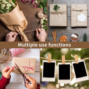 Ficelle en jute 100% écologique de 3 mm, corde de jardinage recyclable brute, artisanat fait main, support pour plantes grimpantes, tomates, cadeau - Product Image 6