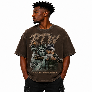 T-shirt à manches courtes pour homme RTW, col rond, imprimé, style streetwear, jersey de coton, coupe classique - Product Image 6