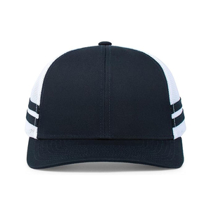 Nueva Gorra Trucker Unisex de 6 Paneles, Malla, Color Azul Marino y Blanco en Contraste, Ajustable, Estilo Deportivo, para Primavera/Verano, Estilo Casual - Product Image 3