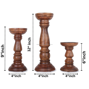 Decoración rústica de madera Natural para casa de campo, acento acogedor, comedor, sala de estar, interiores, bodas, portavelas cónico, candelabro, farol - Product Image 2