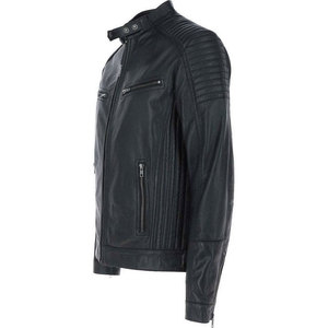 Customized High Quality Unisex Leather Jacket Custom Logo Design Daily Use Leather Custom Color Genuine Leather Jackets for <b>Men</b> - Product Image 1