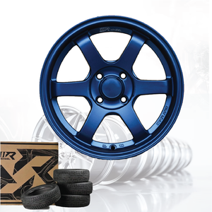 ล้อแม็กซ์รถยนต์อลูมิเนียมอัลลอย 3R สีน้ำเงินด้าน JDM VOLK ขนาด 15 นิ้ว 4 รู 100 04115-V27 - Product Image 4