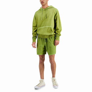 OEM Ensembles de survêtements et shorts pour femmes, tendance 2025, vente en gros, délavés à l'acide, qualité supérieure, comprenant un sweat à capuche et un short à double taille, 450 g/m² - Product Image 1