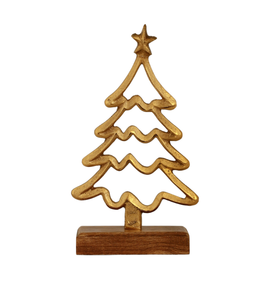 Modern Brass Christmas <b>Tree</b> Decor With <b>Star</b> Top Handicraft Ornament <b>For</b> Holiday Table Display christmas decoration home decor - Product Image 3