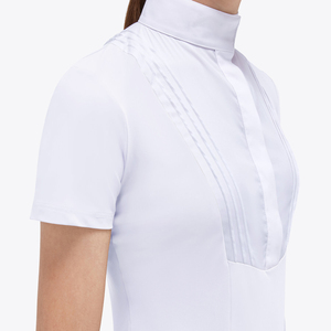 High Quality 4way Stretch Horse Riding Equestrian Shirt Top <b>Base</b> <b>Layer</b> Competition Show Shirt Polo in Soft Feel Technical Fabric - Product Image 4