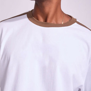 T-shirt col en V, style décontracté, tendance, uni, vintage, tricoté, coupe régulière, extensible, logo personnalisé sur le devant, séchage rapide - Product Image 4