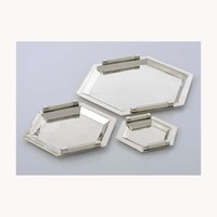 Plateau de service élégant en métal doré pour en-cas et sucreries, plateau décoratif haut de gamme pour la présentation des aliments, pour la maison, l'hôtel et la restauration