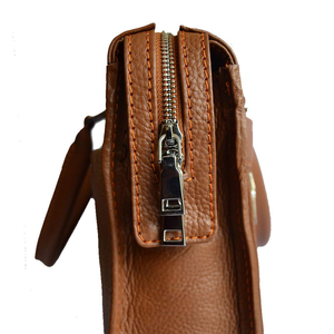 Maletín de Cuero Genuino al por Mayor para Hombre y Mujer, Color Beige, Gran Capacidad, Resistente, para Portátil, Bolso de Diseño, Logotipo Personalizado, OEM - Product Image 3