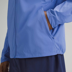 Veste coupe-vent pour homme personnalisée, imperméable, coupe-vent pour la course à pied, vente en gros - Product Image 4