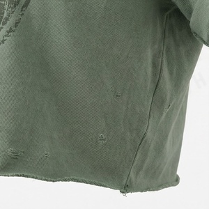 เสื้อยืดครอปท็อปผู้หญิงผ้าฝ้ายสีตามสั่ง ทรงหลวม สไตล์วิ่งออกกำลังกาย แฟชั่นสตรีทแวร์ ฟิตเนส ยิม แอคทีฟแวร์ - Product Image 5