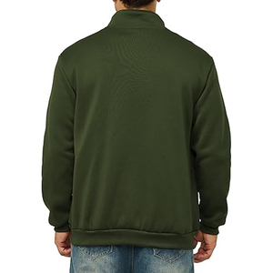 Men Winter Fleece Jacket Sherpa <b>Lined</b> Full Zip Custom Embroidery Logo Warm Outdoor <b>Coat</b> OEM Wholesale Supply - Product Image 6