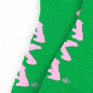 Chaussettes de sport côtelées vertes et roses en mélange de coton, confortables, tricotées, décontractées, extensibles, respirantes, pour tous les jours - Product Image 4