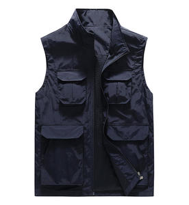 Chaleco de Caza Personalizado para Hombre, 100% Nailon, Transpirable, Reversible, con Múltiples Bolsillos, Ropa Exterior Informal para Otoño, Cierre de Cremallera - Product Image 3