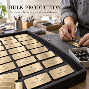 Placa de Identificación Personalizada de Metal para Empleados, Etiqueta con Nombre para Uniforme, Logotipo Personalizado, Proveedor Mayorista - Product Image 5