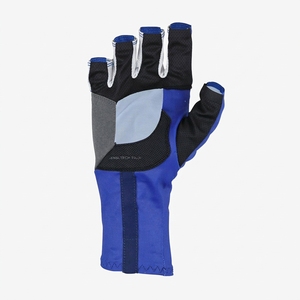 Gants de pêche demi-doigts unisexes toutes saisons bleu foncé, design à enfiler, légers, respirants, en matière synthétique - Product Image 2