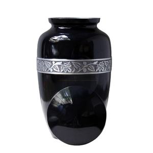Urna de cremación funeraria Cenizas humanas Real Urna para adultos asequible Grande 10,5 "con bolsa de terciopelo - Product Image 1