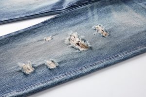 Jeans de Mezclilla de Pierna Ancha para Hombre, Cintura Alta, Lavado a la Piedra, Algodón, Corte Holgado Informal, Estilo Primavera - Product Image 4