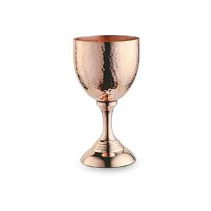 Modern Hammered Iron <b>Wine</b> <b>Goblet</b> Stainless Steel Rose Gold Chalice Thick Stem Handmade Eco-Friendly Wedding Cocktail Glass - Product Image 1